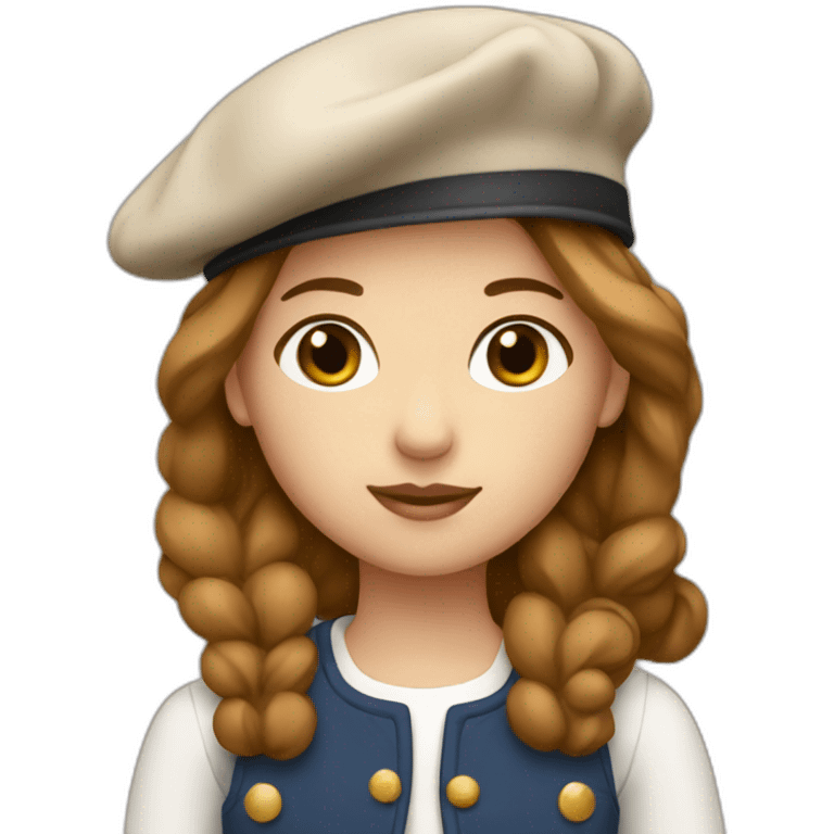 french-girl-with-baguette-and-beret-brown-hair emoji