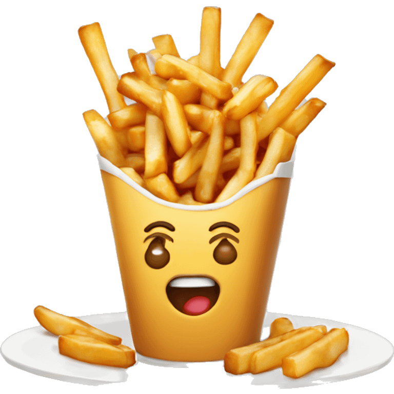 Poutine qui mange une poutine  emoji