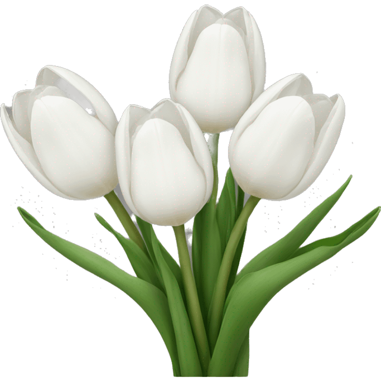 White tulips emoji