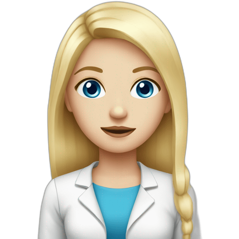 Blood test Girl with blond hair and blue eye emoji