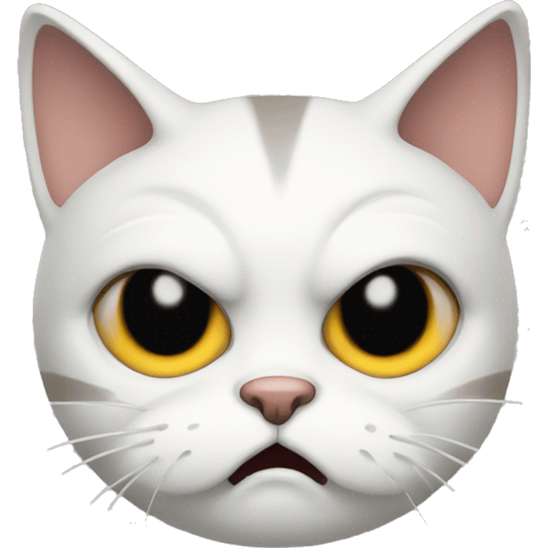 
angry cat, eyes closed, steam from nose emoji