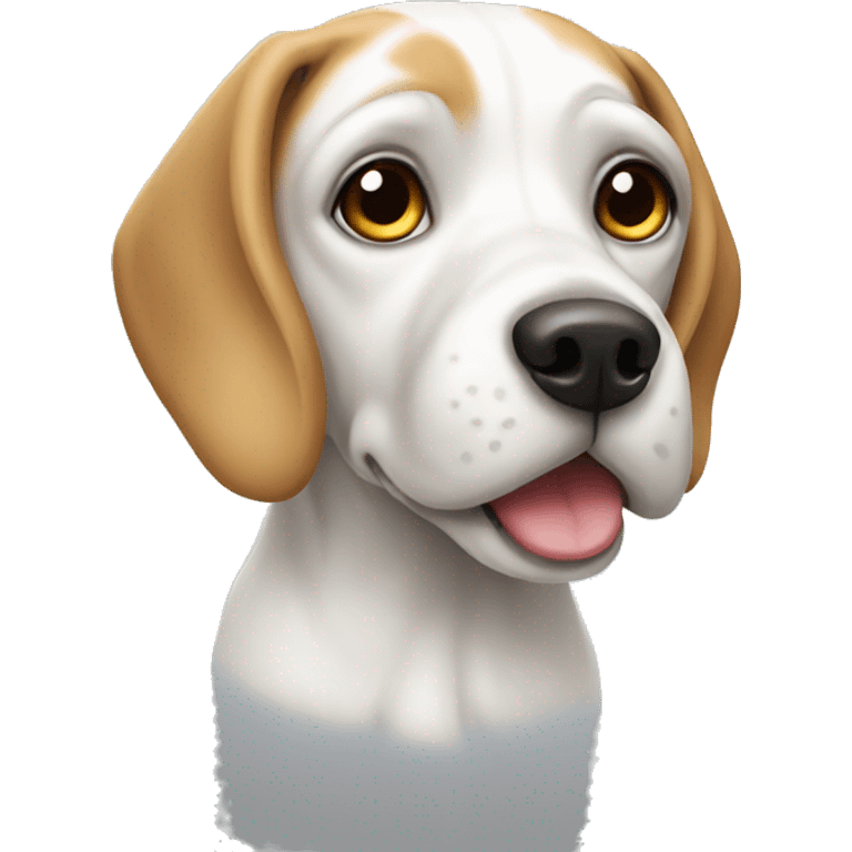 White beagle  emoji