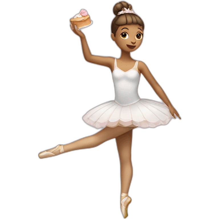 Ballerina eating emoji