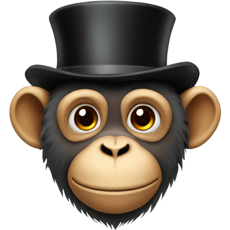 Monkey with top hat  emoji