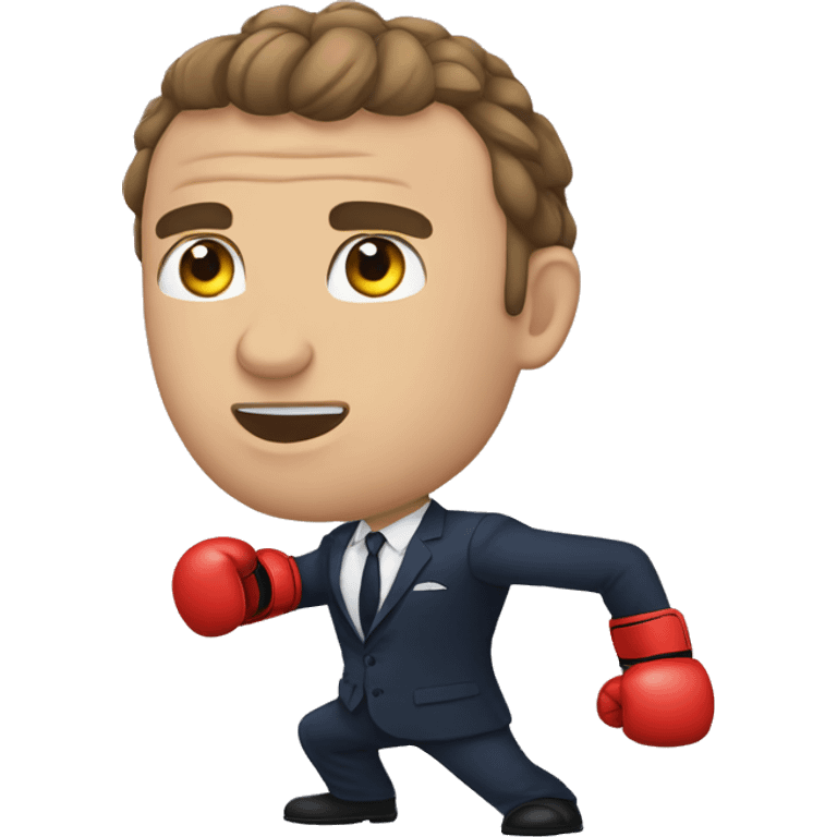 Macron qui fait de la boxe  emoji