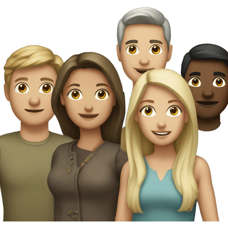 Group of Caucasian people emoji