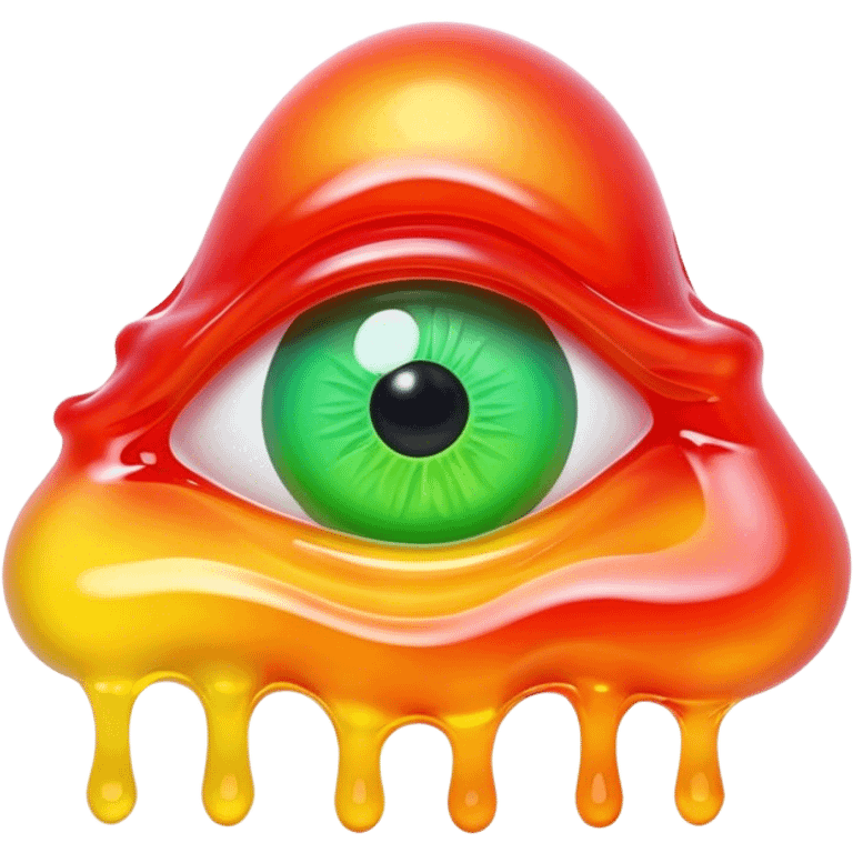 gummy neon melted eye emoji