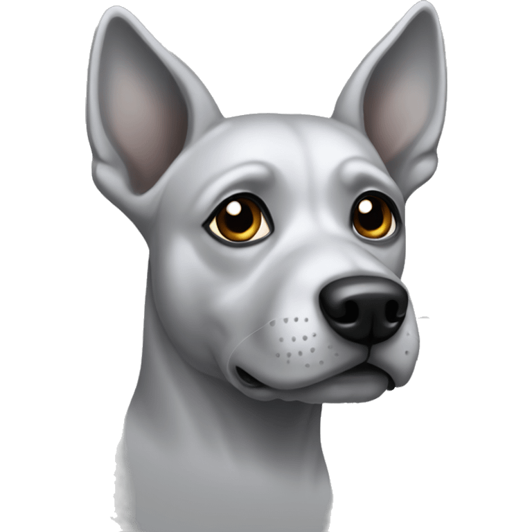 Light grey dog with black eyes emoji