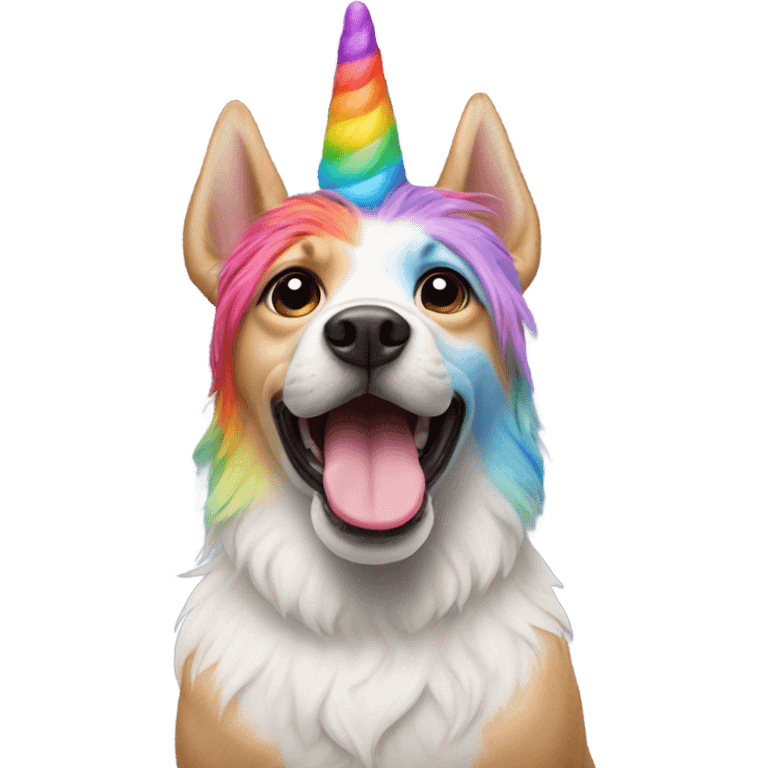 a unicorn dog emoji