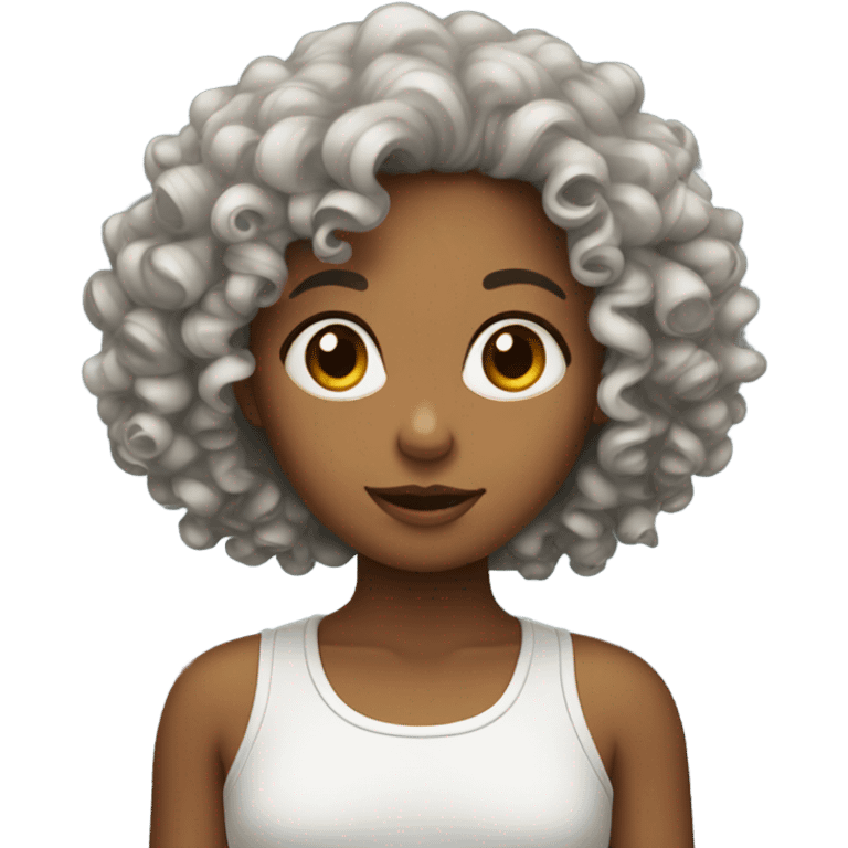 curly head girl emoji