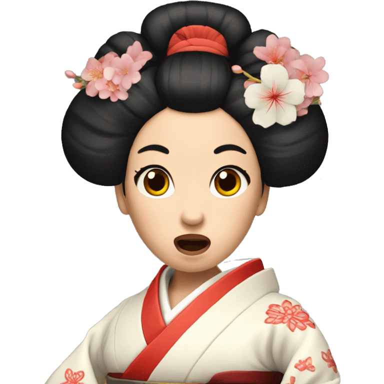 shocked geisha emoji