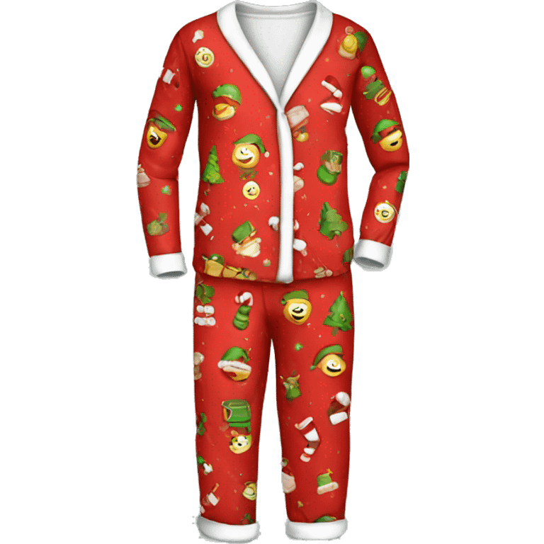 folded christmas pajama set emoji