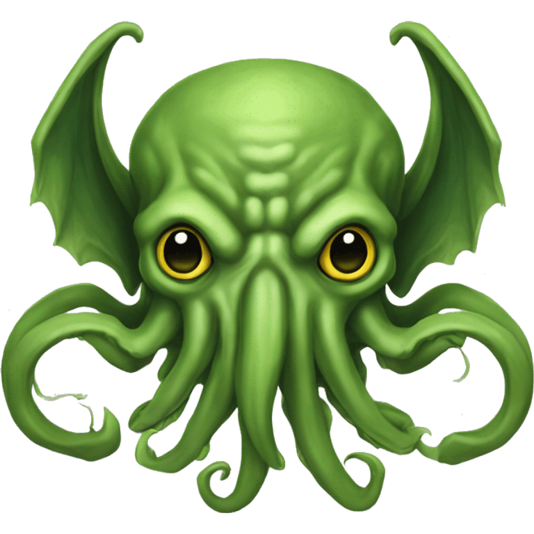 2 Cthulhu, a Cthulhu yellow and  a Cthulhu green emoji