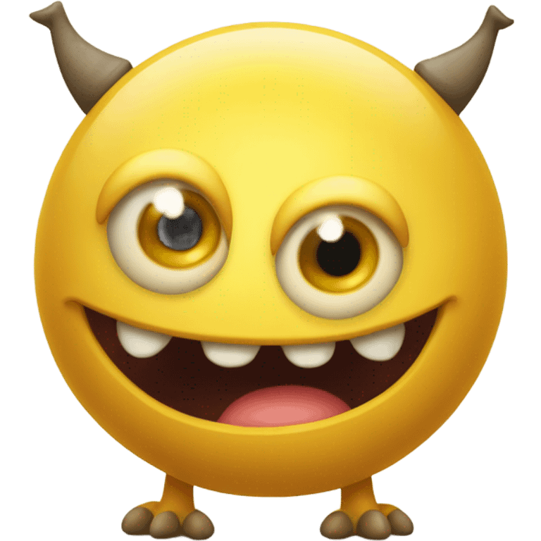 kind funny yellow baby monster sticker  emoji