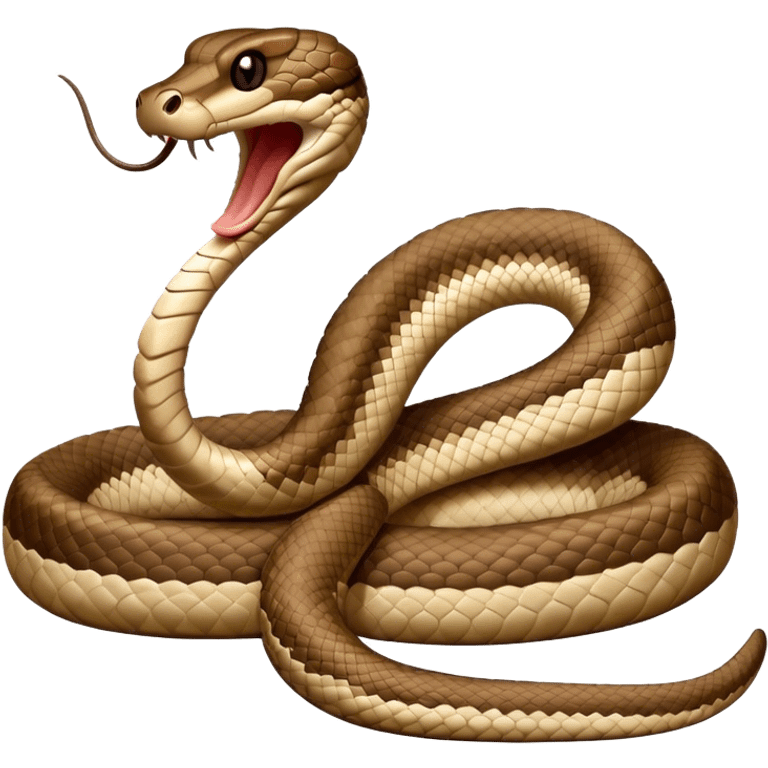 rattle snake with raised tail emoji