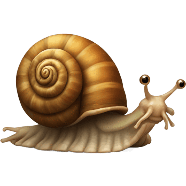 Snail with man face with 6 legs emoji