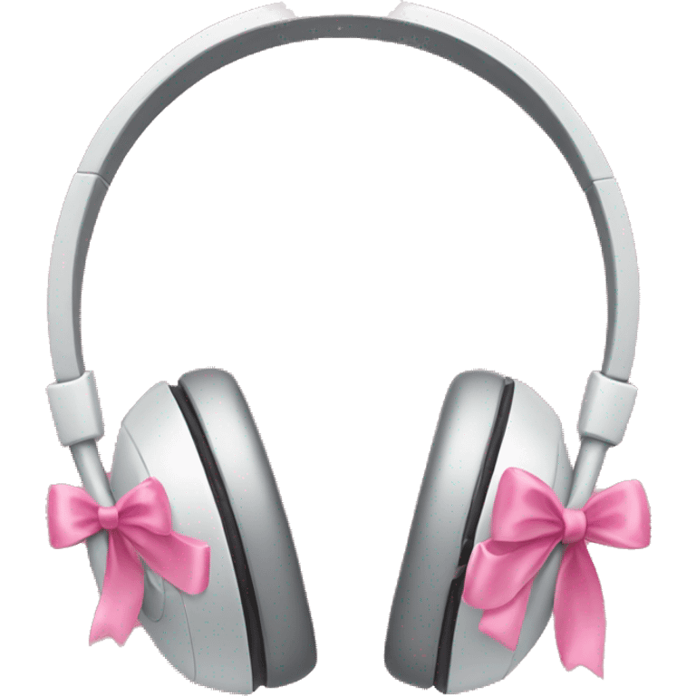 Headphones with pink bows emoji