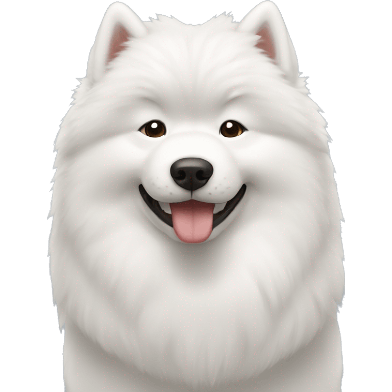 Samoyed eating emoji