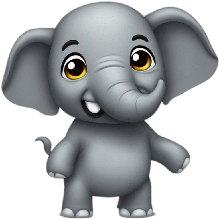 Elefant chibi gangstyle angry emoji