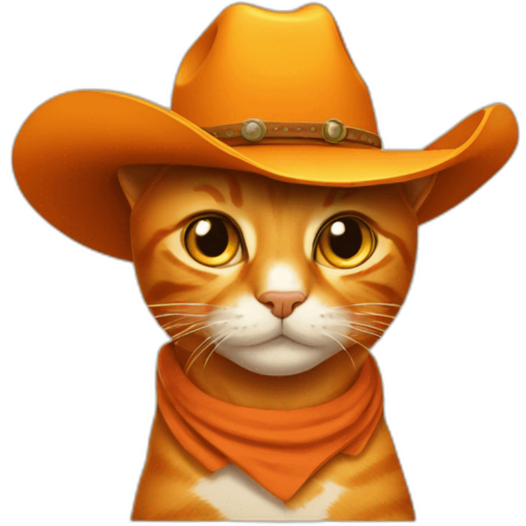 orange cats with cowboy hat emoji