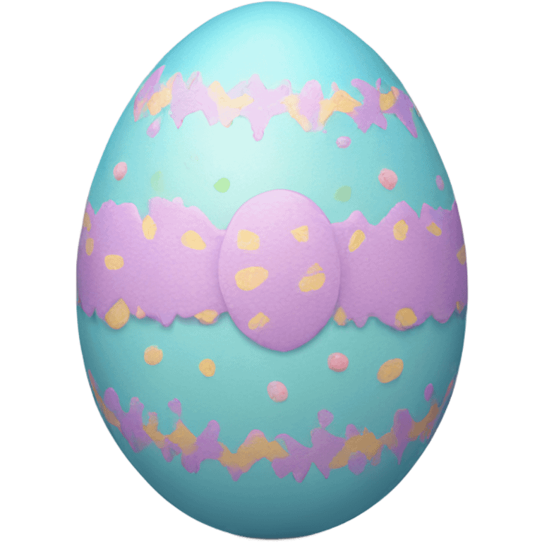 Realistic detailed pastel decorated Easter egg emoji