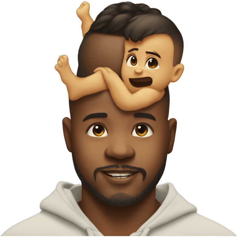 baby on daddy back emoji