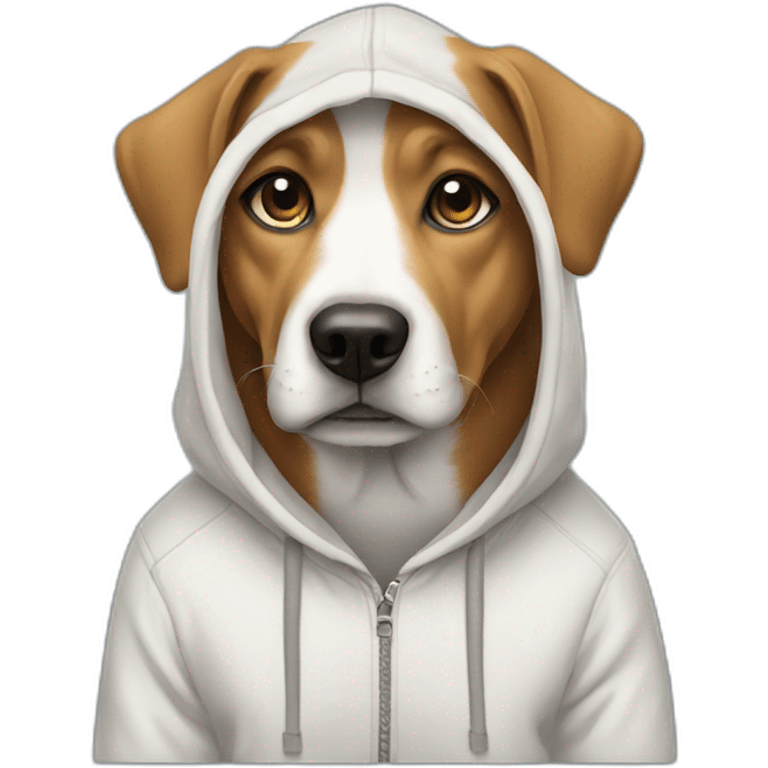 Dog with hoodie emoji