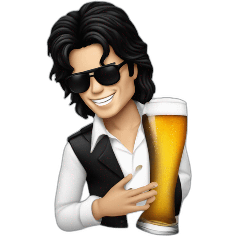 Michael Jackson boit une bière emoji