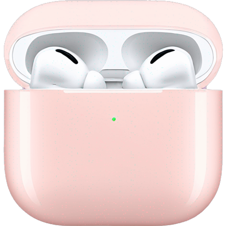 AirPods Pro with a light pink case emoji