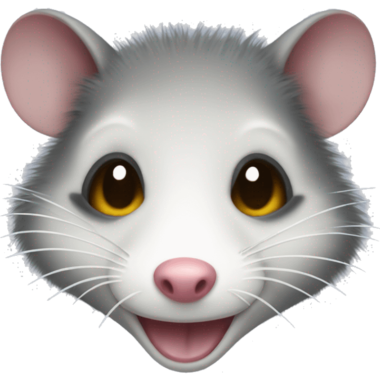 opossum Face with Tears of Joy Emoji emoji