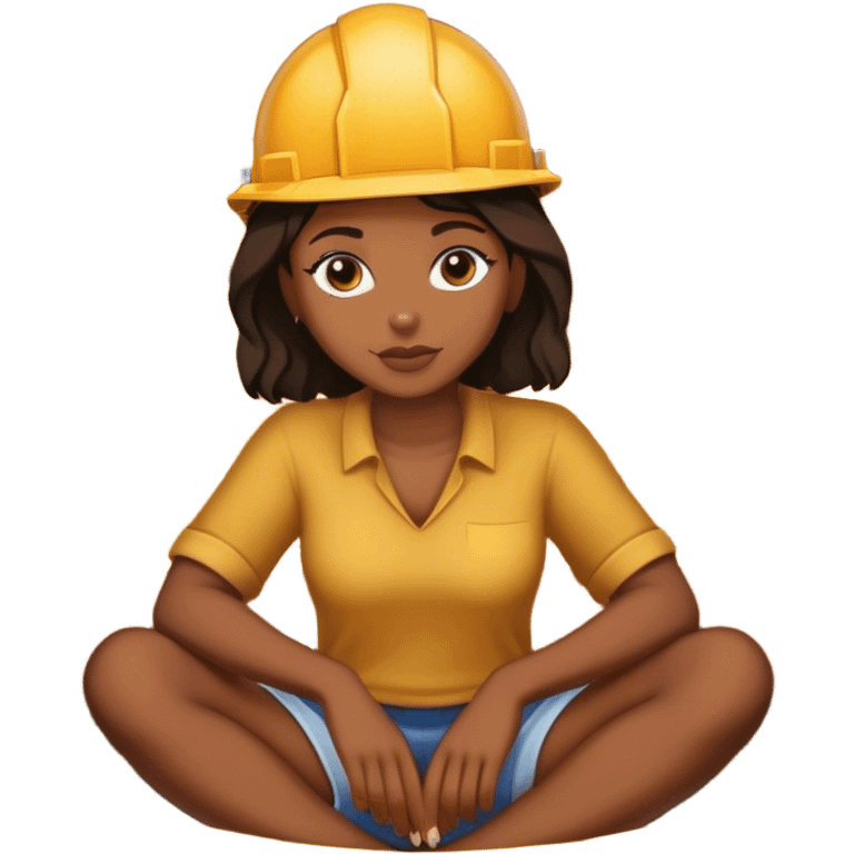 black woman sitting on a gold mine emoji