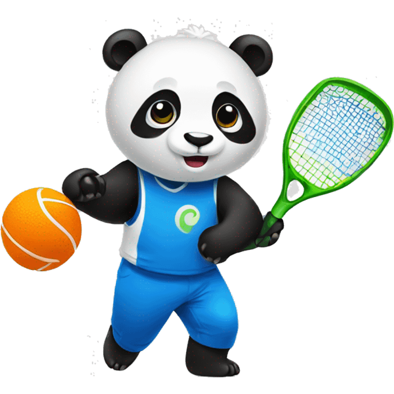 Panda playing pickleball emoji