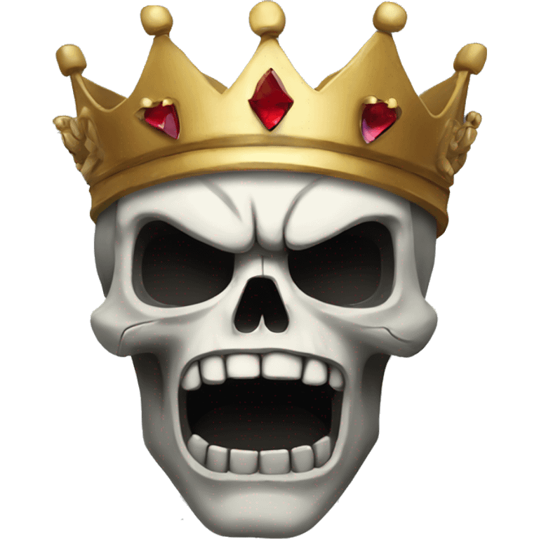 angry skull wearing a crown  emoji