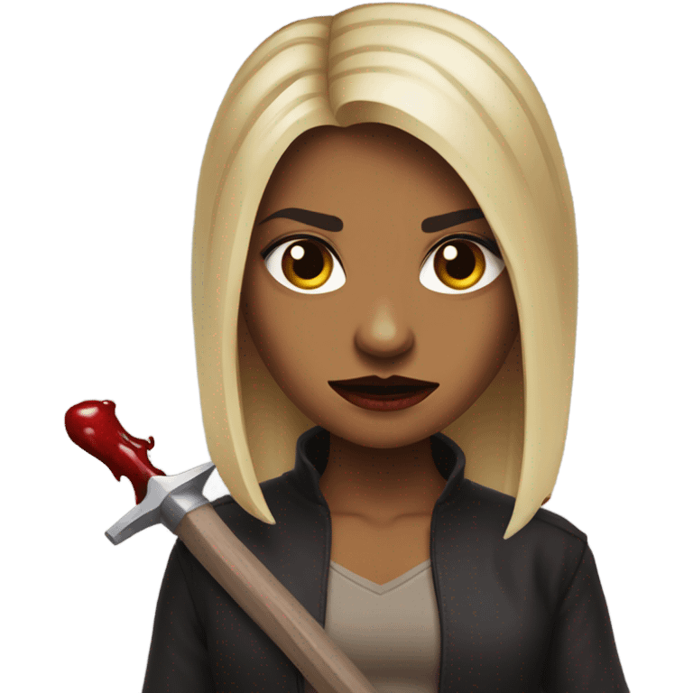 Buffy the Vampire Slayer with blood emoji