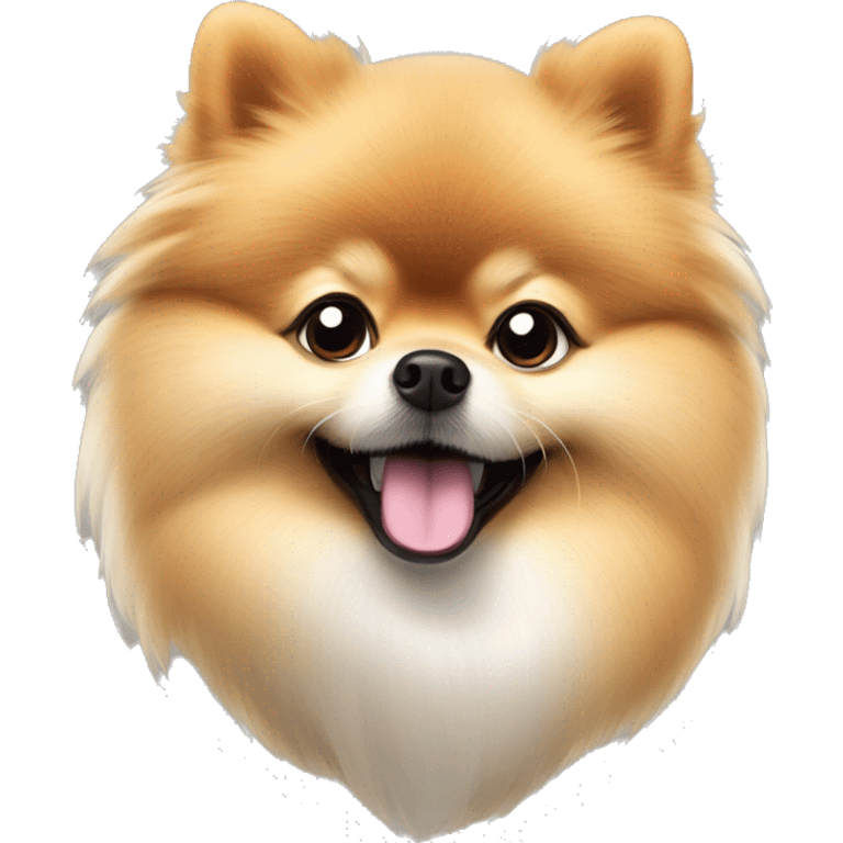 A Pomeranian farting out sparkles ￼ emoji