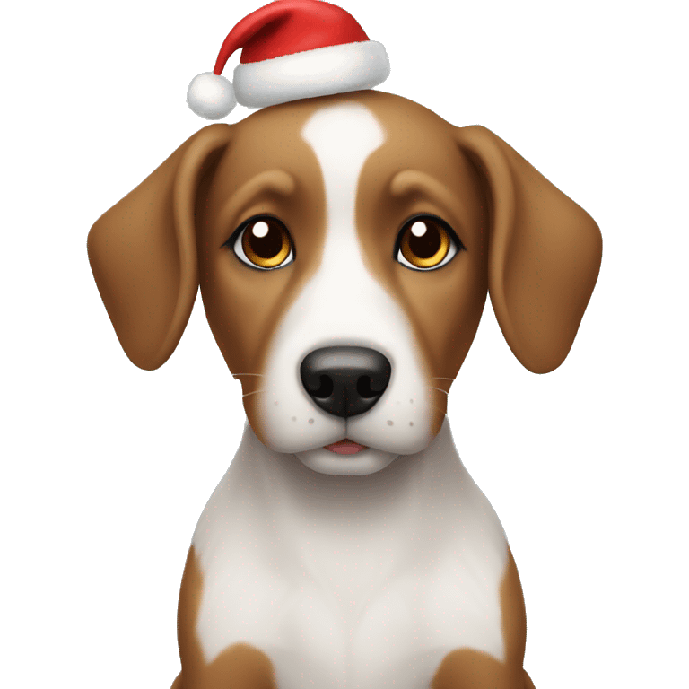 Cute dog Christmas time emoji