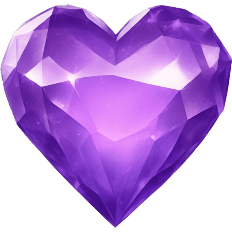 Purple crystal heart emoji