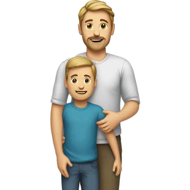 Man with child in arm emoji