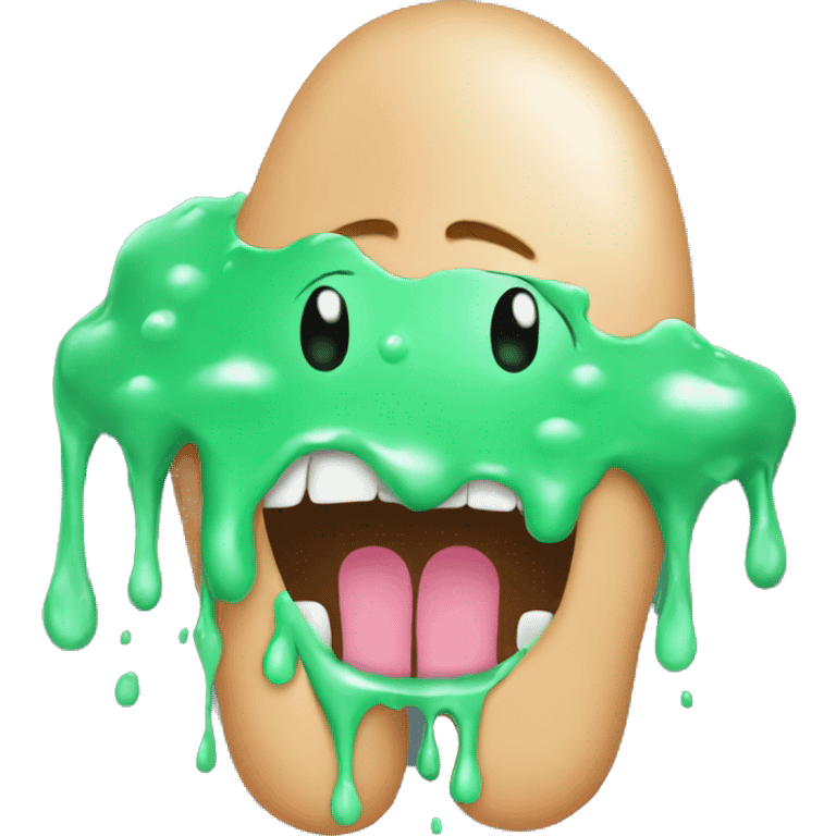 A big toe covered in slime emoji