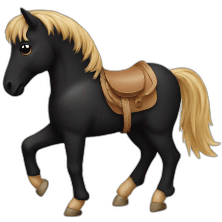 Hobbyhorse black emoji