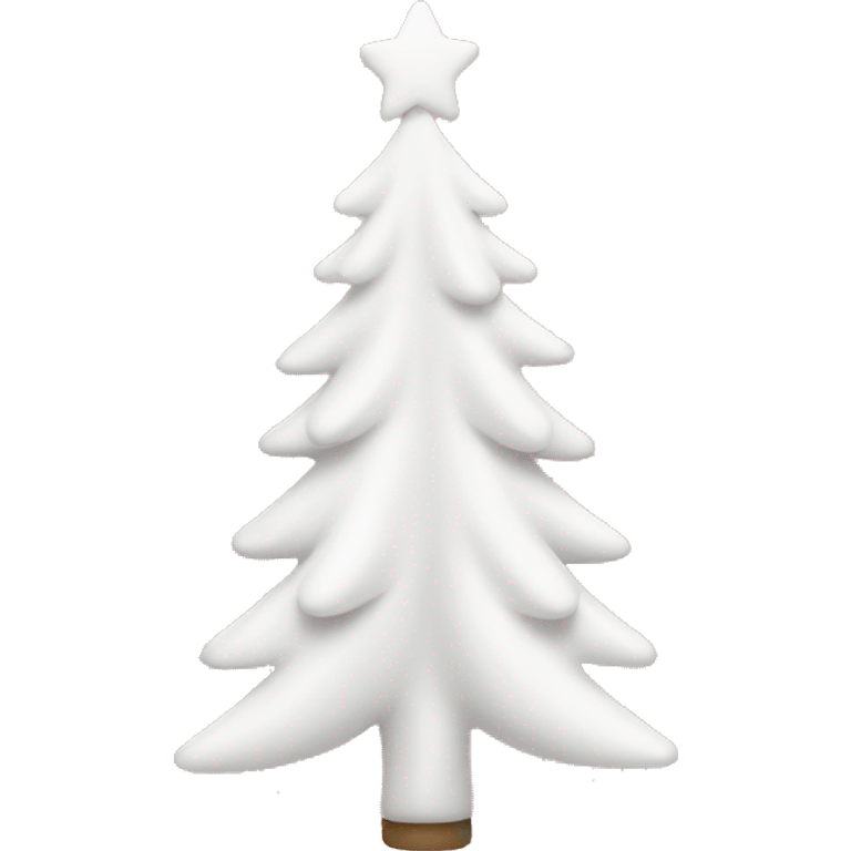 White and pink Christmas tree emoji