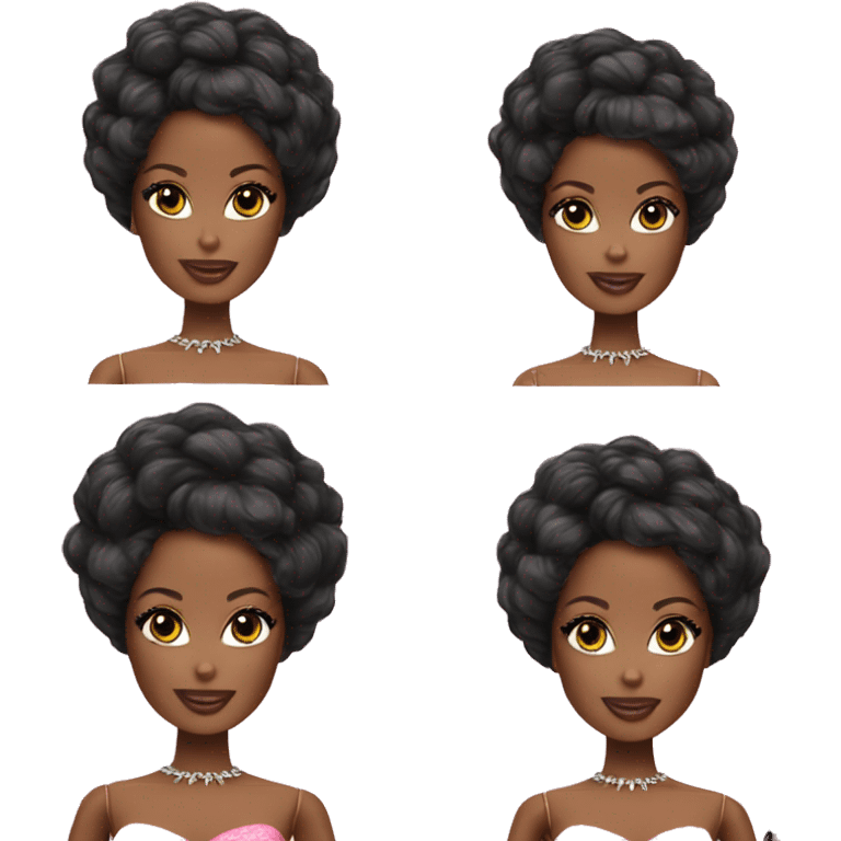 black women barbie emoji