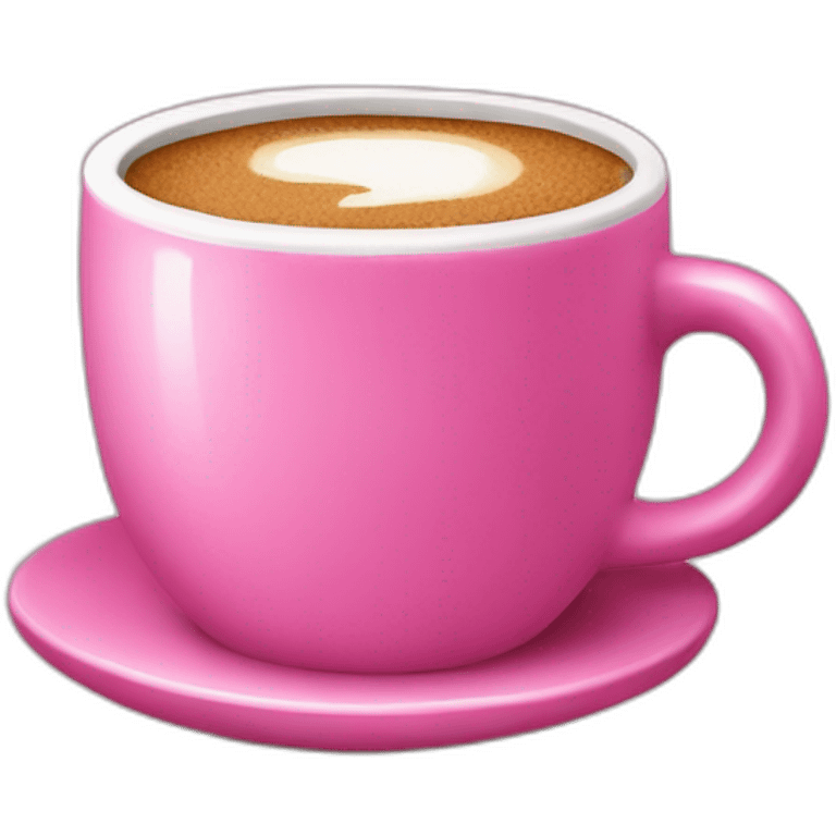 Pink coffee emoji