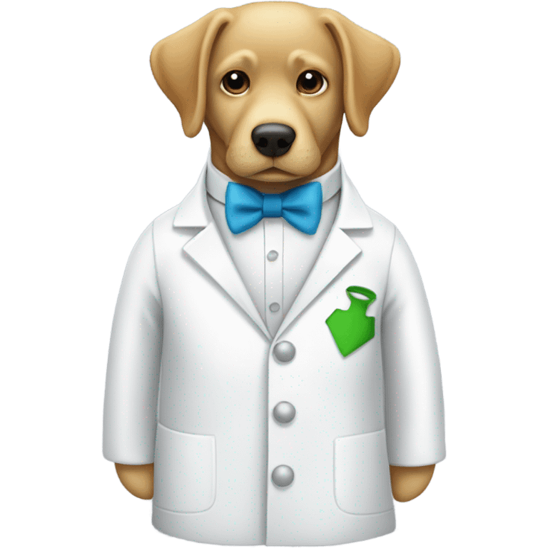 White lab wearing a bow tie  emoji