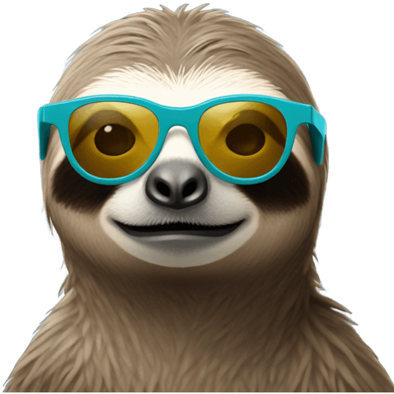 Sloth with sunglasses  emoji