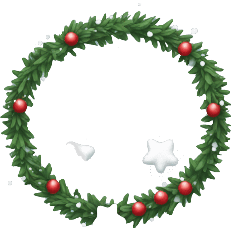 snow and garland emoji