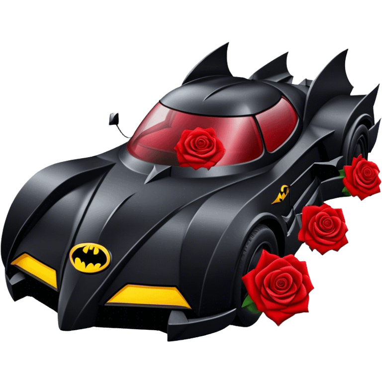 Batmobile with roses emoji