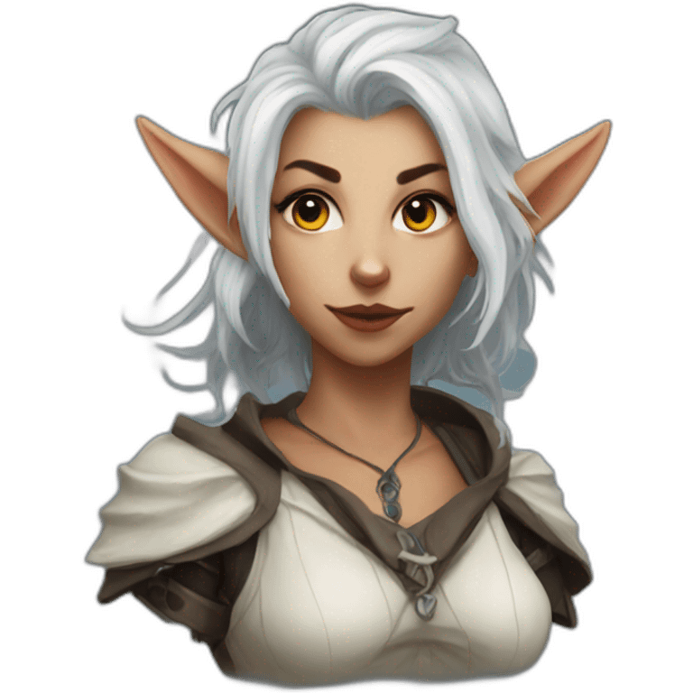 White tiefling rogue girl emoji