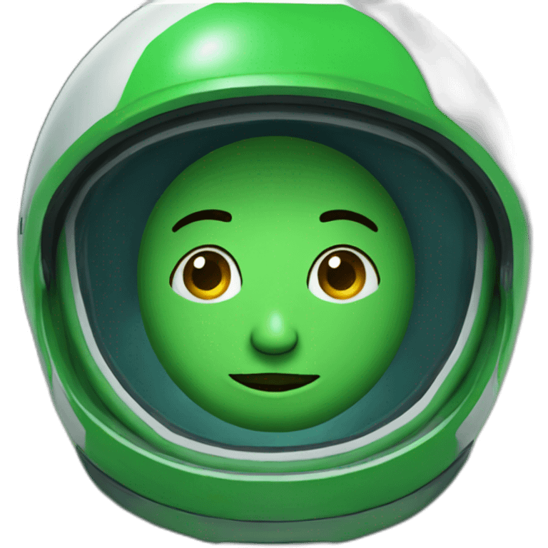 green extraterest with a beard in a space suit emoji