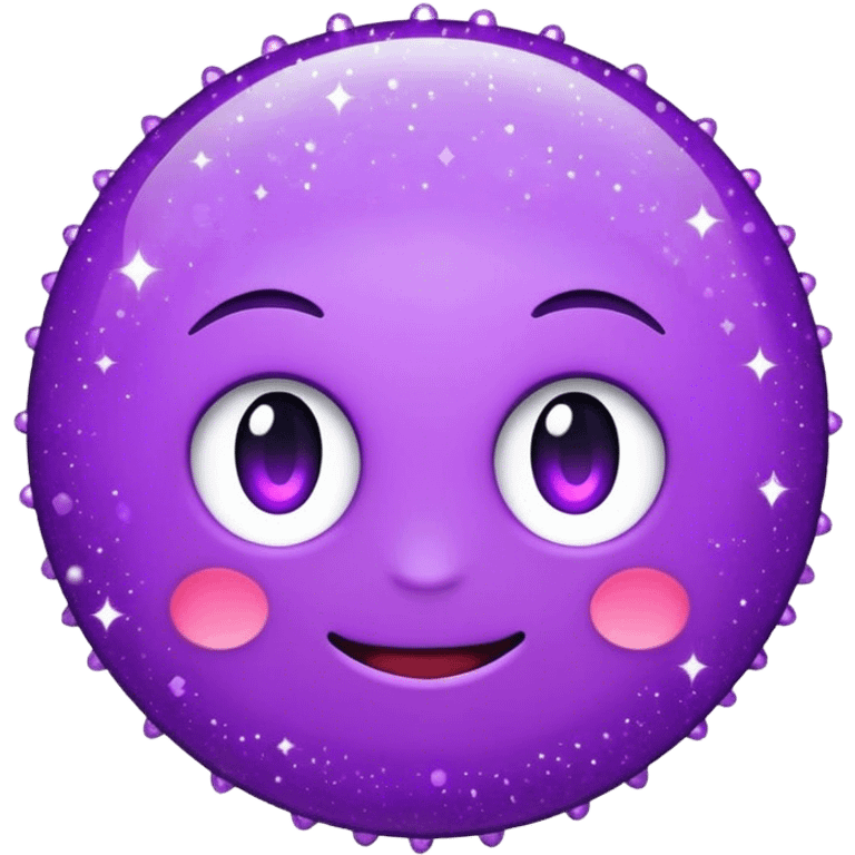 Create an image of an emoji of a 2d flat purple sparkles. emoji